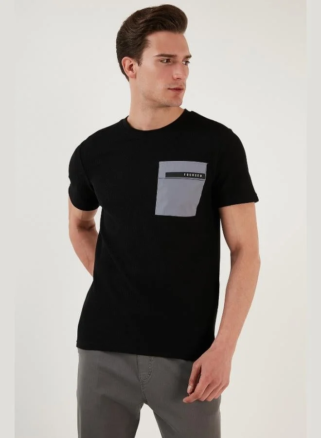 Buratti  Buratti Printed Slim Fit Crew Neck Cotton T-Shirt Men's T-Shirt 5902351 for Men | Best Price UAE