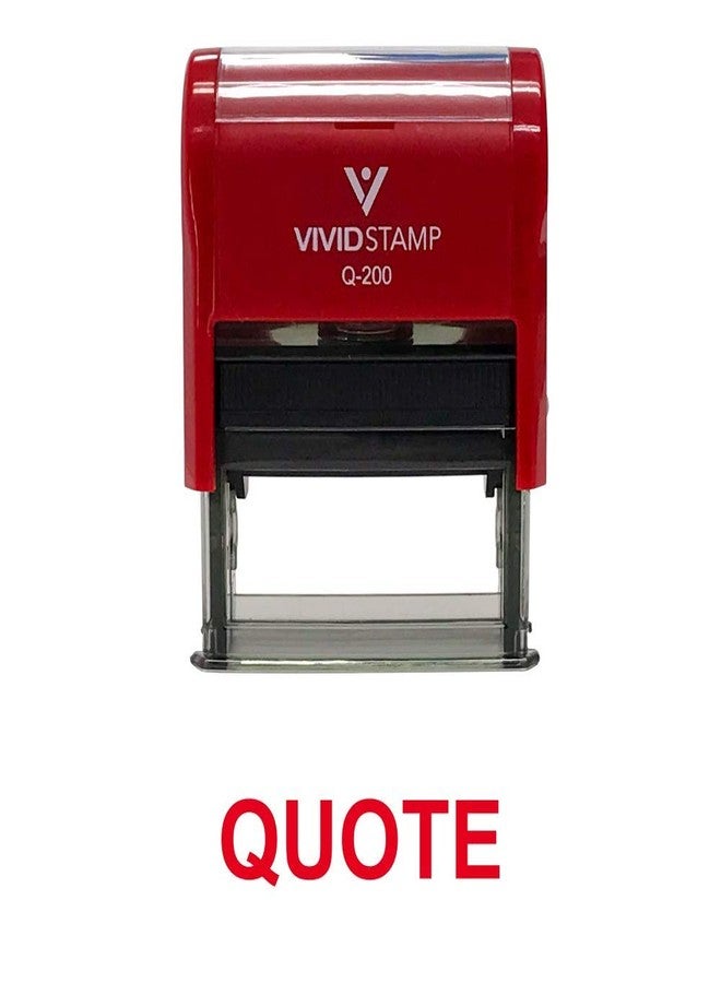 فيفيد ستامب ختم مطاطي ذاتي التحبير من Quote Office (حبر أحمر) - متوسط - Image 1