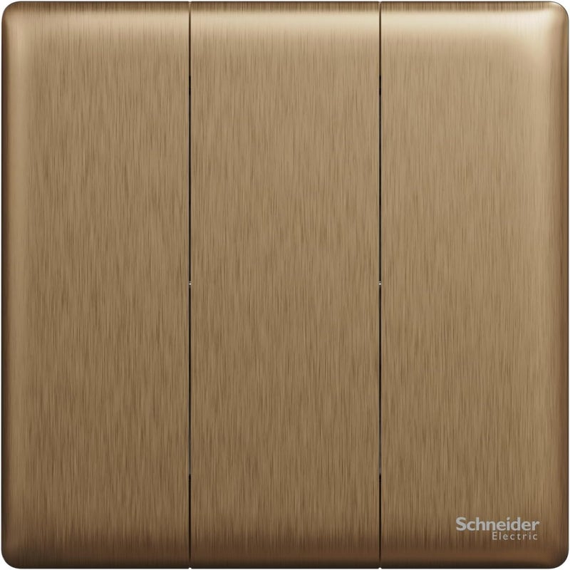 Schneider Electric Unica X 2-Way 3-Gang Switch - Dark Bronze - Image 1