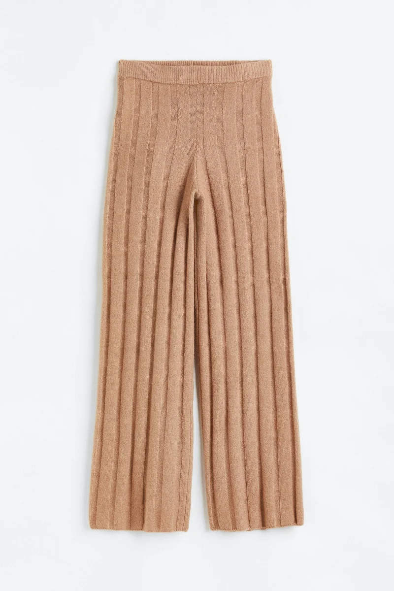 H&M Ribbed High Waist Pants