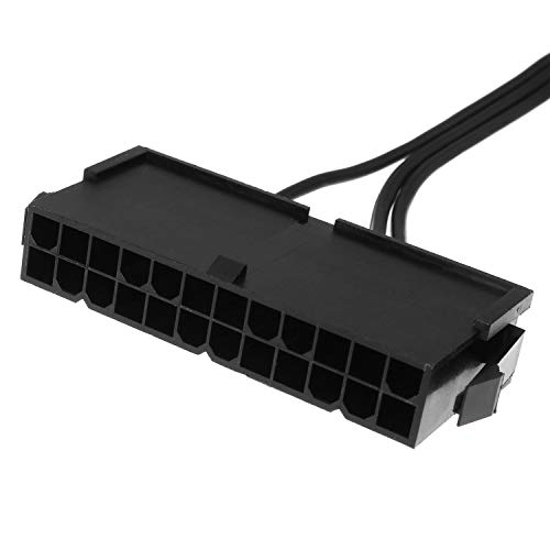 SQXBK 24-Pin Female ATX PSU Power Supply Starter On/Off Switch Jumper Bridge with Braided Cable and Red Light - Image 4