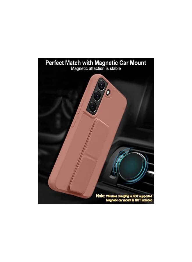 erorex Samsung Galaxy S24 Case Cover Magnetic Car Mount Kickstand & Holder, Premium Silicone Vertical & Horizontal Hand Strap and Grip with Multi Stand for Galaxy S24  - Image 2