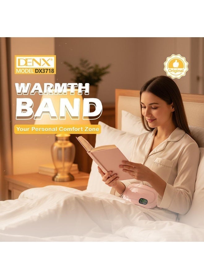 دينكس وسادة تدفئة للحيض، حزام خصر كهربائي لاسلكي مُدفأ، وسادة تدفئة سريعة بثلاثة مستويات حرارة وثلاثة أوضاع تدليك بالاهتزاز، لتخفيف آلام الدورة الشهرية أو الظهر أو البطن للنساء أو الفتيات - Image 3