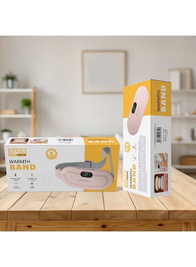 دينكس وسادة تدفئة للحيض، حزام خصر كهربائي لاسلكي مُدفأ، وسادة تدفئة سريعة بثلاثة مستويات حرارة وثلاثة أوضاع تدليك بالاهتزاز، لتخفيف آلام الدورة الشهرية أو الظهر أو البطن للنساء أو الفتيات - Image 4