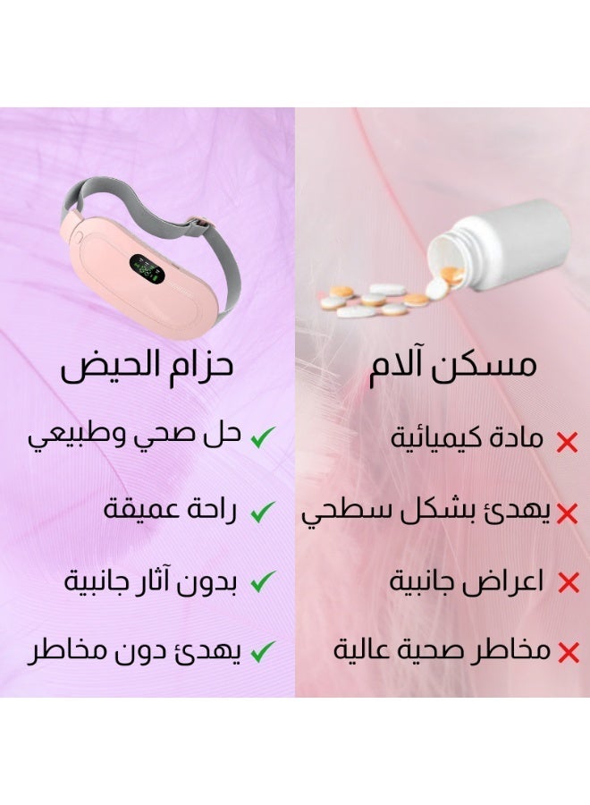 دينكس وسادة تدفئة للحيض، حزام خصر كهربائي لاسلكي مُدفأ، وسادة تدفئة سريعة بثلاثة مستويات حرارة وثلاثة أوضاع تدليك بالاهتزاز، لتخفيف آلام الدورة الشهرية أو الظهر أو البطن للنساء أو الفتيات - Image 5