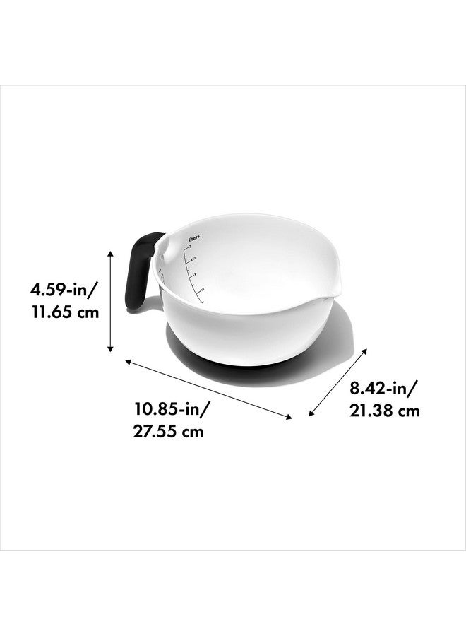 OXO Good Grips 2QT Plastic Batter Mixing Bowl, White - Image 3