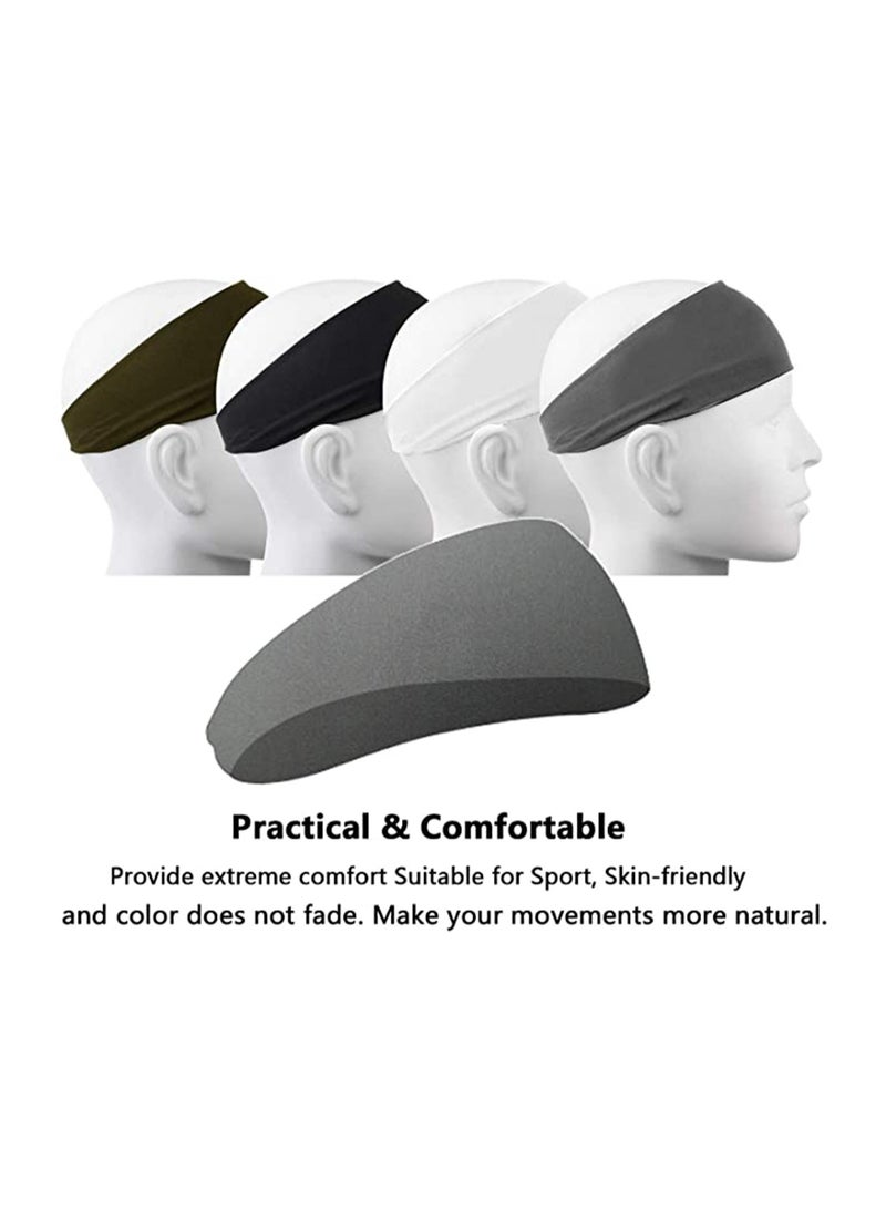 إسكدنيا عصابة رأس للرجال والنساء، عصابة رأس رياضية للرجال، عصابة رأس رياضية للجري وركوب الدراجات واليوجا وكرة السلة وتمارين رياضية قابلة للتمدد وممتصة للرطوبة للجنسين - Image 2