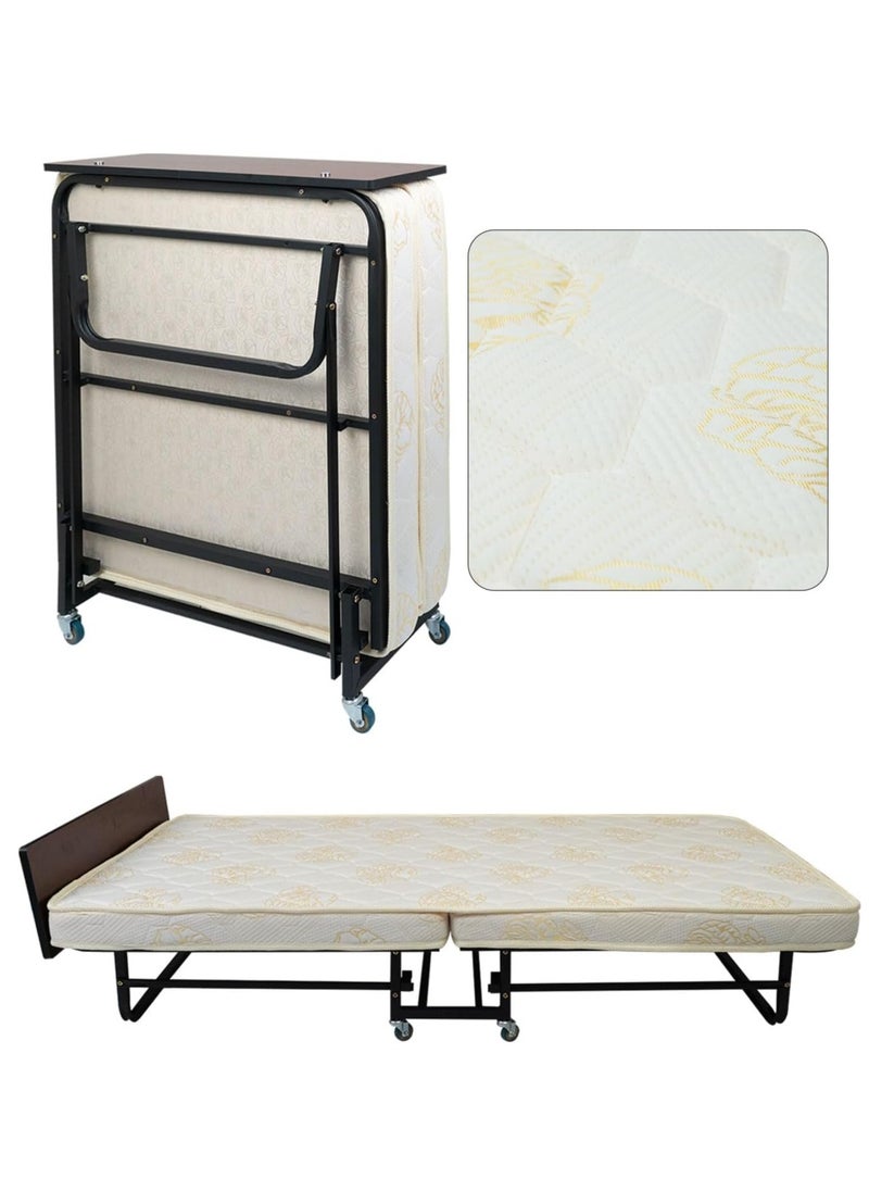 Meishida Folding Bed Guest Bed Office Nap Bed with Memory Foam Mattress for adults and kids  - Image 1