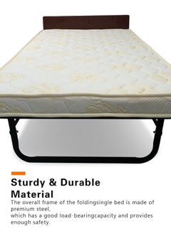 Meishida Folding Bed Guest Bed Office Nap Bed with Memory Foam Mattress for adults and kids  - Image 2