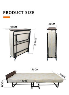 Meishida Folding Bed Guest Bed Office Nap Bed with Memory Foam Mattress for adults and kids  - Image 3