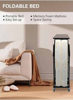 Meishida Folding Bed Guest Bed Office Nap Bed with Memory Foam Mattress for adults and kids  - Image 4