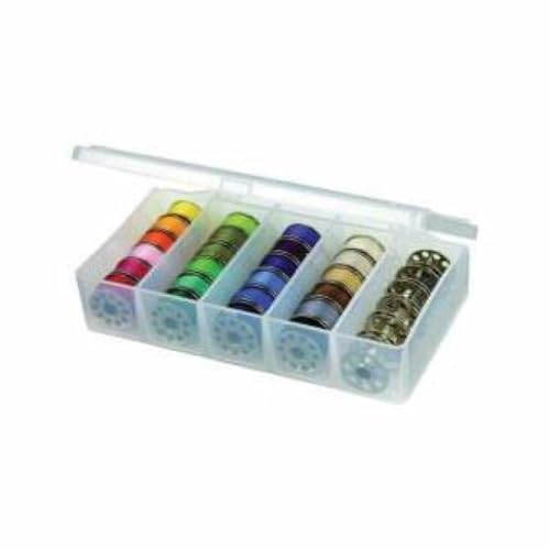 ArtBin 8155AB Sew-Lutions Bobbin Box, Sewing Bobbin Organizer, [1] Plastic Storage Case, Clear - Image 2