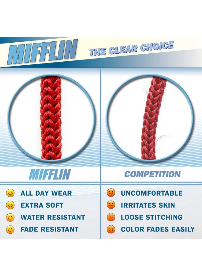 MIFFLIN MIFFLIN-USA Adjustable Safety Lanyards for ID Badge Holder & Face Mask (Red, 36 Inch, 100 Bulk Pack) - Image 2