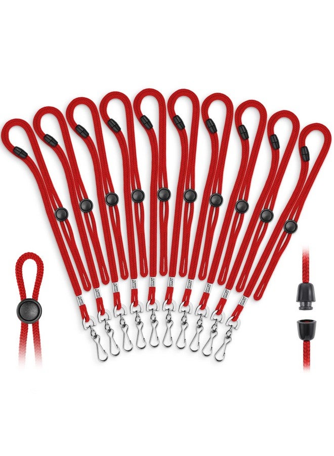 MIFFLIN MIFFLIN-USA Adjustable Safety Lanyards for ID Badge Holder & Face Mask (Red, 36 Inch, 100 Bulk Pack) - Image 1