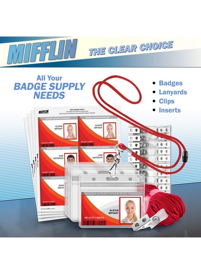 MIFFLIN MIFFLIN-USA Adjustable Safety Lanyards for ID Badge Holder & Face Mask (Red, 36 Inch, 100 Bulk Pack) - Image 4