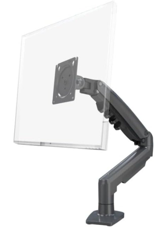 Desktop monitor stand with full swivel arm for 17" to 30" computers, weighing 4.4 lbs to 14.3 lbs, black. - Image 1