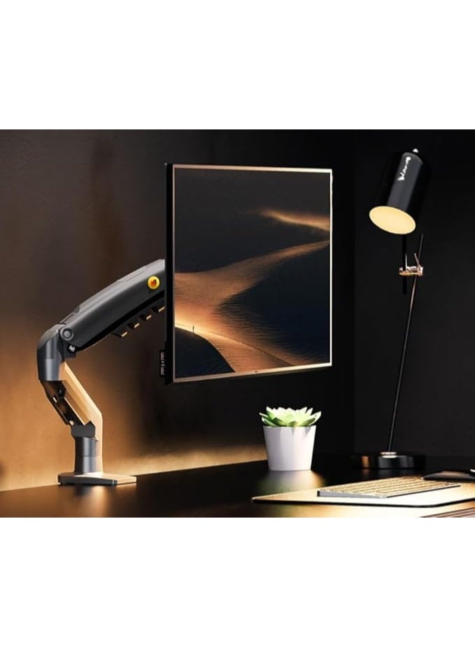 Desktop monitor stand with full swivel arm for 17" to 30" computers, weighing 4.4 lbs to 14.3 lbs, black. - Image 3