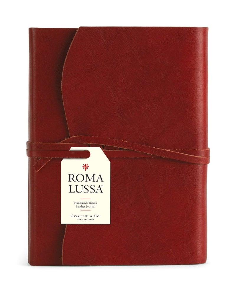 CAVANILLI & CO. Cavallini Roma Lussa Journals Red 6 x 8, 416 Softbound Leather - Image 4