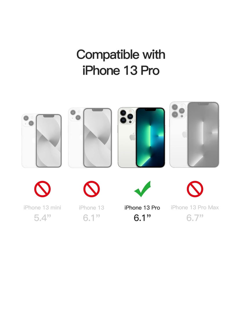 LEDIN Magnetic Case for iPhone 13 Pro 6.1-Inch Compatible with MagSafe Wireless Charging, Shockproof Phone Bumper Cover, Anti-Scratch Clear Back (Clear) - Image 2