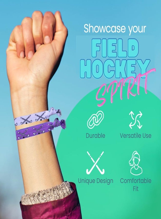 Infinity Collection Field Hockey Hair Ties, Multi-Colored Hair Accessories for Girls, No Crease Hair Elastics with Field Hockey Stick Design, Ponytail Holders for Girls (8 pcs) - by SPORTYBELLA - Image 4