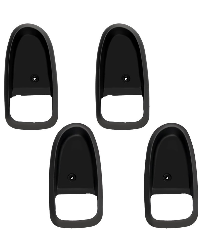 ANODZU 4Pcs Interior Door Handle Set Left Right Front Rear Black Cover Bezel Trim Kit Fit for Hyundai Elantra 20012006 Replace 826212D000 826112D000