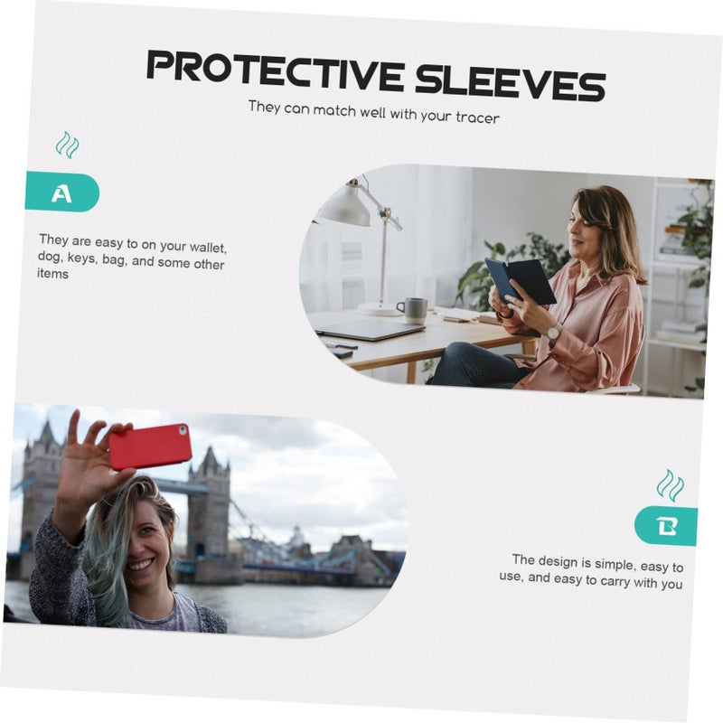 4 Pack Air Protective Cover Cases Scratch Guard Lightweight 8.3x4cm Black Blue - Image 3
