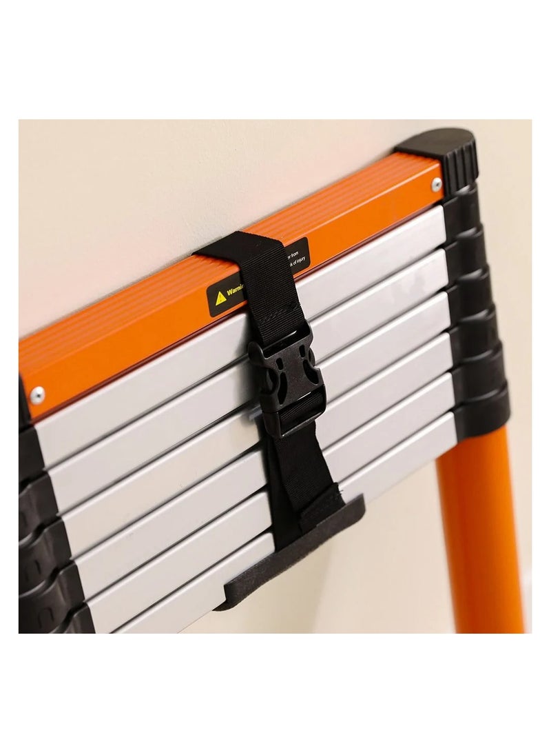 milano Milano Arnold Telescopic Aluminum Ladder 2.8 Mtr R11710S-Black/Orange - Image 5