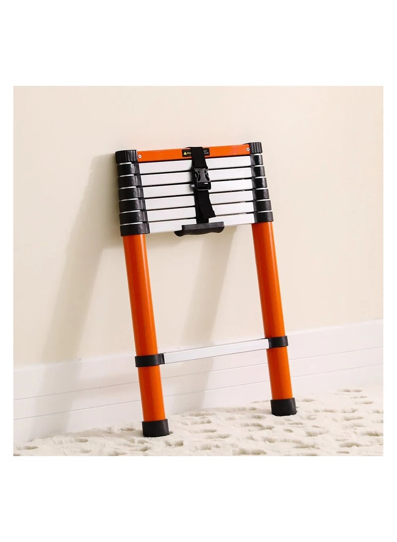 milano Milano Arnold Telescopic Aluminum Ladder 2.8 Mtr R11710S-Black/Orange - Image 2