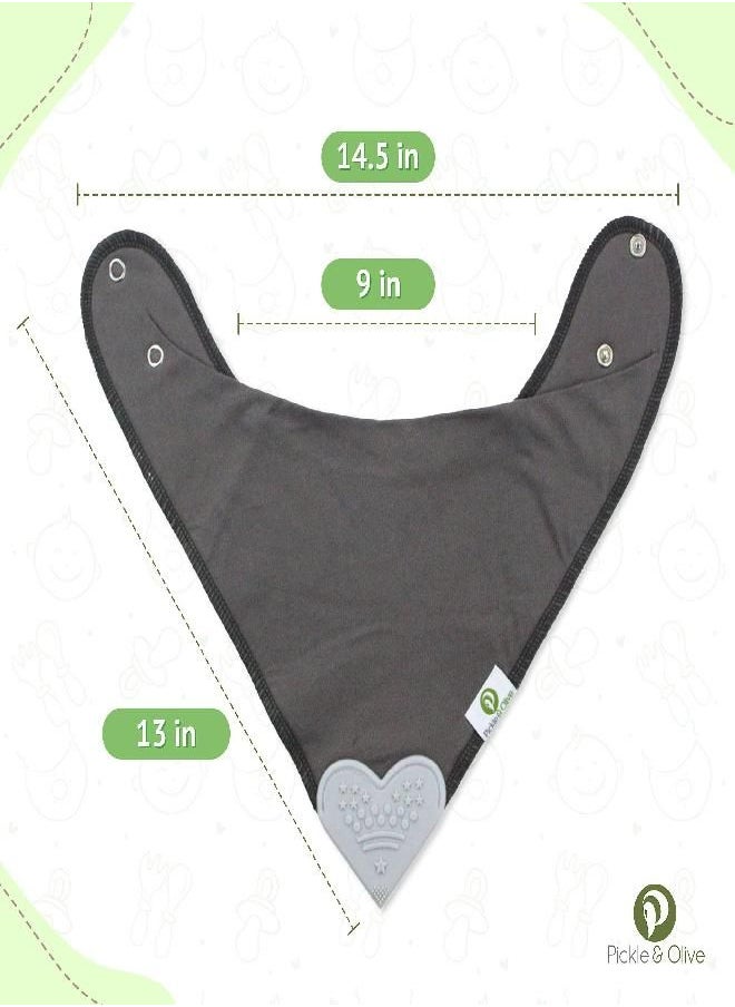 Pickle & Olive Baby Bandana Teething Bibs with Attached Silicone Teether - Set Of 4 -Solid Blues - pzsku/Z4B9B76D510ECFCE87B0BZ/45/_/1686567794/367c979c-9e06-41bf-b2d4-8190b3683107