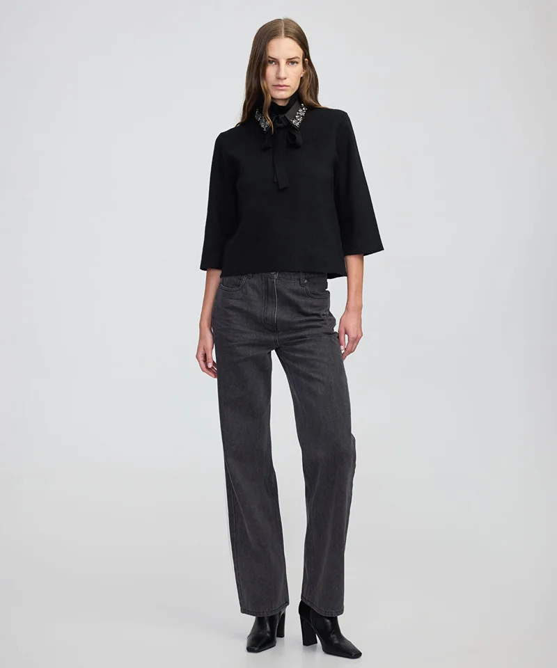 Ipekyol  Removable Collar Knit Top for Women | Best Price UAE