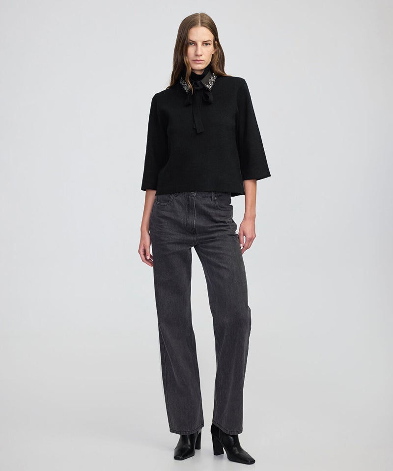 Ipekyol Removable Collar Knit Top - Image 3