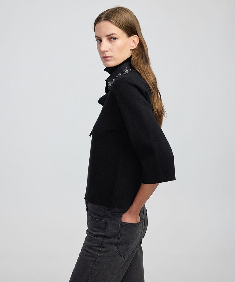 Ipekyol Removable Collar Knit Top - Image 4