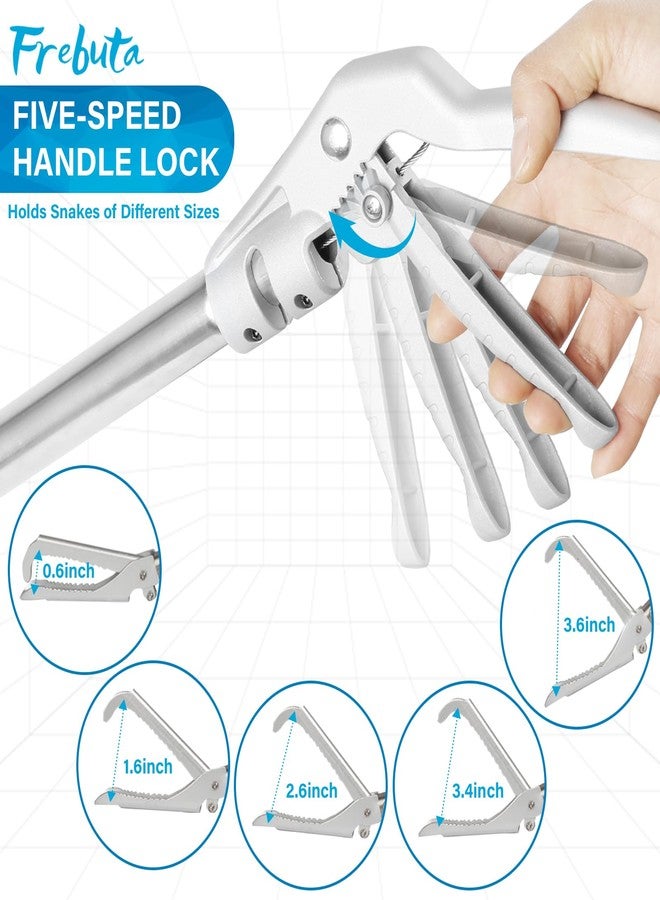 Frebuta Snake Grabber Tool for Rattlesnake, 69" Snake Tongs Grabber Heavy Duty Professional Folding Snake Feeding Tongs Wide Jaw Snake Handling Tool Long Hndle Stainless Steel Tube Sponge Handle - Image 3