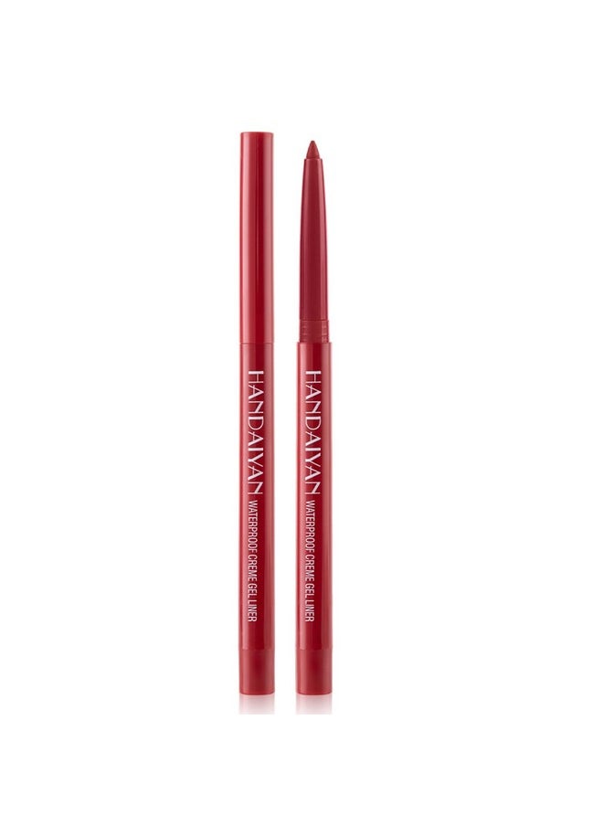 DekRion - Eyeliner Pencil, Waterproof Eyeliner Long-Lasting, Dark-Red Eyeliner, High-Pigmented Colorful Eyeliners Easy To Use Eyeliner Pen For Women, Dark-Red - Image 1