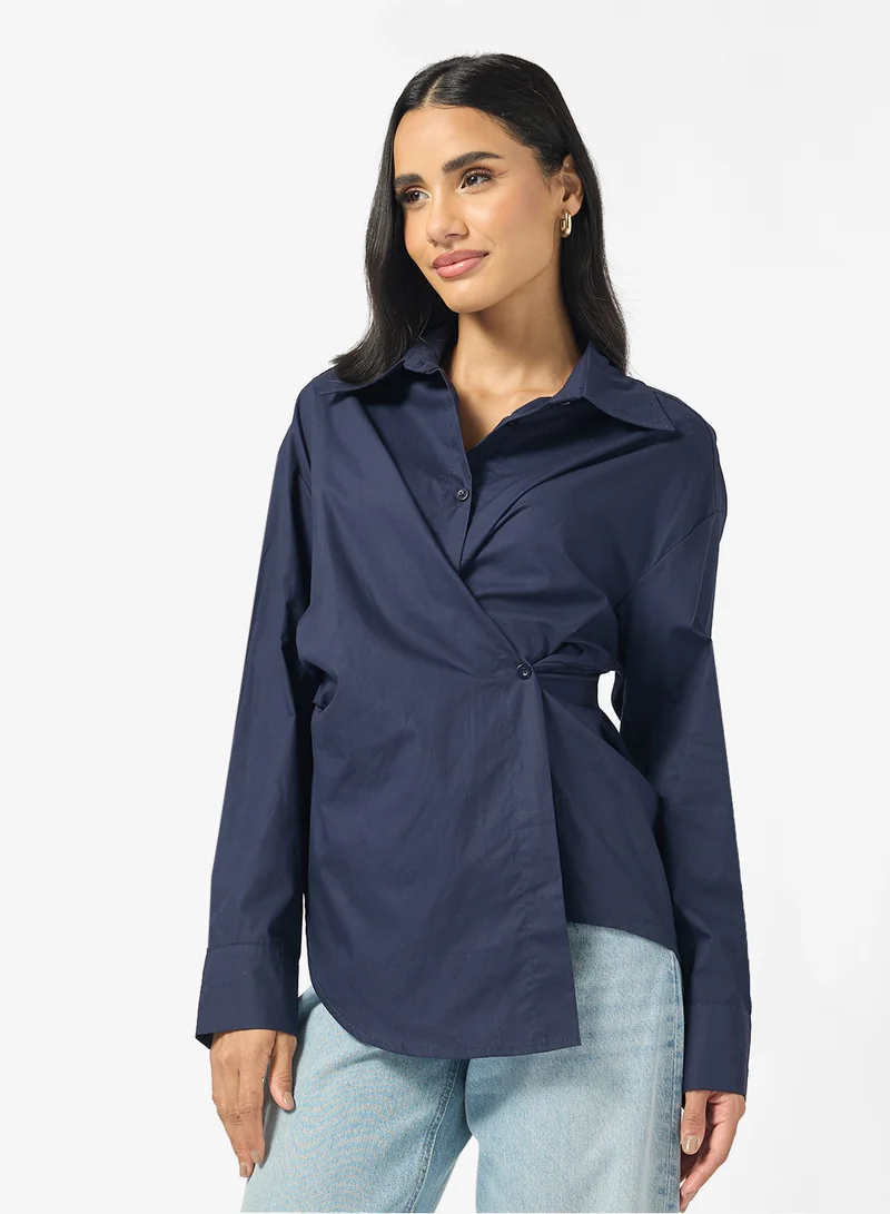 Ginger Wrap Tie Up Shirt