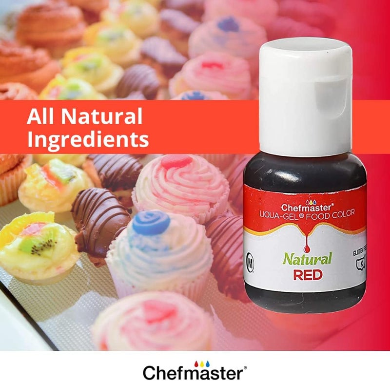 Chefmaster طقم تلوين الطعام السائل الطبيعي من شيف ماستر - عبوة 4 قطع بمكونات نباتية - Image 3