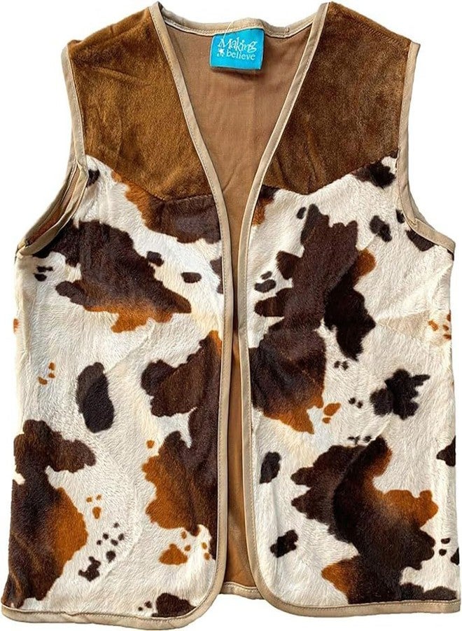 Making Believe Kids Brown Cowboy or Cowgirl Western Dress Up Vest - Size 10-12 - Image 1