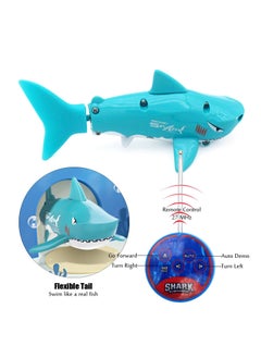 KASTWAVE Mini Remote Control Toy, Electric RC Fish Boat, RC Shark Mini Radio Remote Control, Shark Swim in Water for Swimming Pool Water Tank Kids Birthday Gifts (Blue)  - Image 2