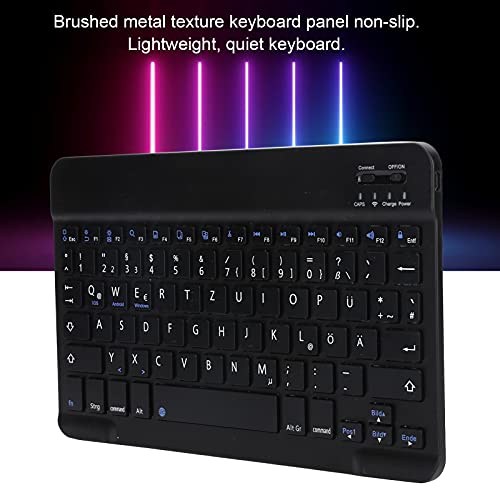 PUSOKEI German Keyboard 10Inch Keyboard German Layout USB Computer Keyboard for Laptops, PC(Black) - Image 5