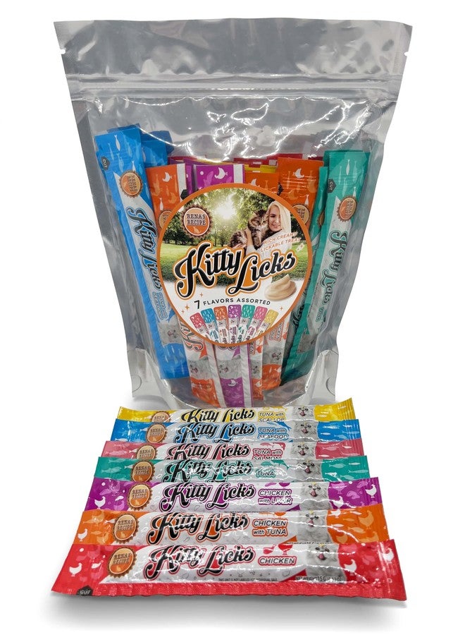 Rena's Recipe Kitty Licks Varieties (Chicken and Tuna) (28 Tubes) - Image 1