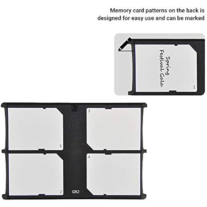 JJC 4 SLOTS SD CARD HOLDER CASE, SD CARD CASE ORGANIZER SLIM ULTRA-THIN, CREDIT CARD SIZE LIGHTWEIGHT PORTABLE SD SDHC SDXC MEMORY CARD CARRYING CASE - Image 3