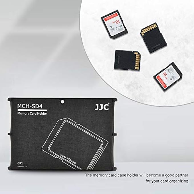 JJC 4 SLOTS SD CARD HOLDER CASE, SD CARD CASE ORGANIZER SLIM ULTRA-THIN, CREDIT CARD SIZE LIGHTWEIGHT PORTABLE SD SDHC SDXC MEMORY CARD CARRYING CASE - Image 2