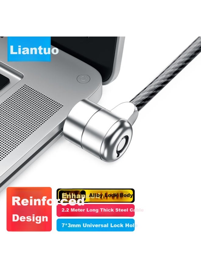 Linkstone Laptop Lock Security Anti-theft Key Lock Standard Keyhole Compatible With Lenovo Asus Thinkpad Hasee Msi Acer Mechanical Revolution Universal Lock 2.2m - Image 5