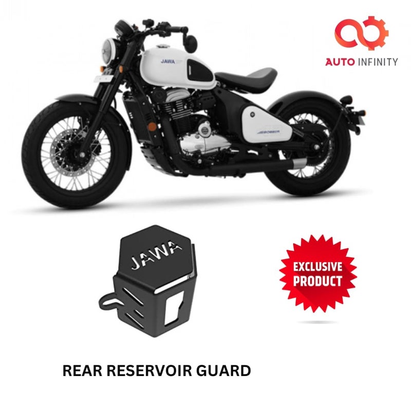 Auto Infinity Rear Reservoir Guard Compatible with Jawa Bobber (Black, Pack of 1) - Image 2