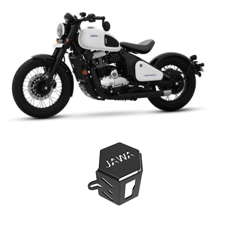 Auto Infinity Rear Reservoir Guard Compatible with Jawa Bobber (Black, Pack of 1) - Image 1