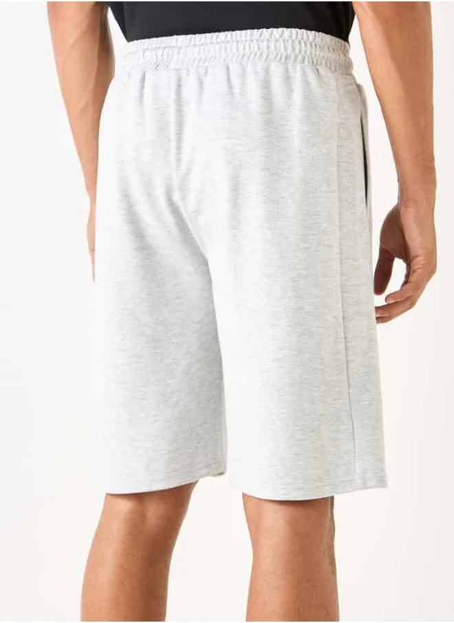 Kappa Kappa Textured Shorts with Drawstring Closure and Pockets