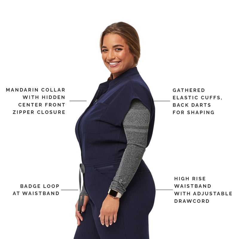 FIGS Women's Rafaela Cargo Jogger Scrubjumpsuit - Navy S - Image 2