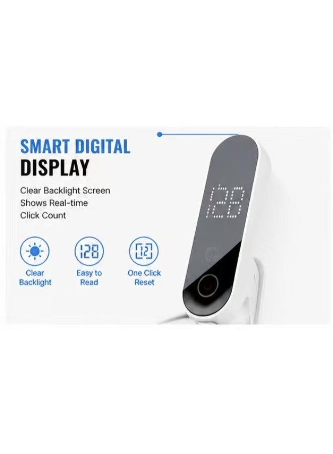 Captaintech Smart Phone Screen Auto Clicker Device - Adjustable Speed Tapper with LED Screen for TikTok Live Likes, Gaming and Shopping Apps - White - Image 3