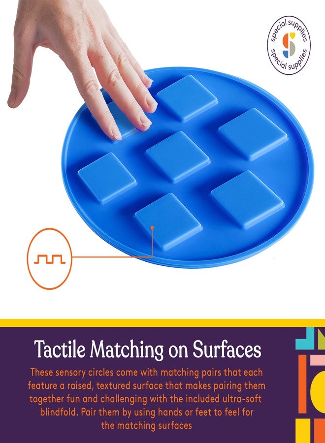 Special Supplies Matching Game Sensory Discs, 5 Sets, Tactile Stimulation for Kids, Supports Autistic and Processing Challenges, Calming and Stimulating Early Learning Play, Eye Mask Included - Image 2