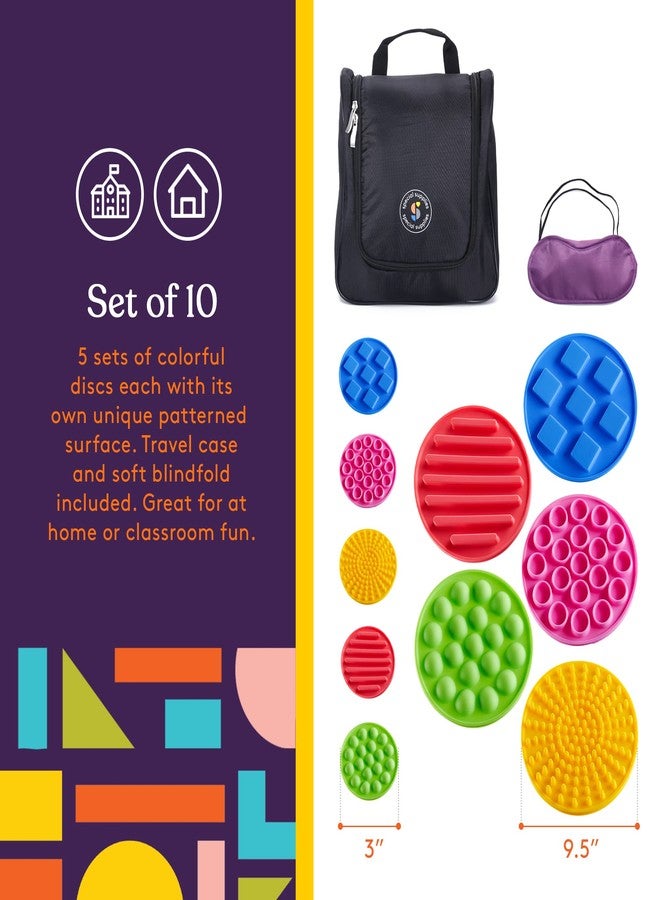 Special Supplies Matching Game Sensory Discs, 5 Sets, Tactile Stimulation for Kids, Supports Autistic and Processing Challenges, Calming and Stimulating Early Learning Play, Eye Mask Included - Image 3
